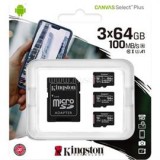 Kingston Canvas Select Plus 64GB microSDXC 3 pack (SDCS2/64GB-3P1A)