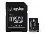 Kingston Canvas Select Plus 64GB MicroSDXC memóriakártya + SD adapter, class 10