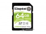 Kingston Canvas Select Plus 64GB SDXC memóriakártya class 10, UHS-I, U1, V10