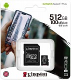 Kingston CANVAS SELECT PLUS MICRO SDXC 512GB + ADAPTER CLASS 10 UHS-I U3 A1 V30 (100/85 MB/S)