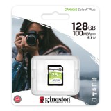KINGSTON CANVAS SELECT PLUS SDXC 128GB CL10 UHS-I U3 V30 (100 MB/s olvasási sebesség)