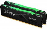 Kingston DIMM memória 2X16GB DDR4  2666MHz CL16 FURY Beast RGB (KF426C16BBAK2/32)