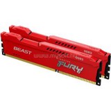 Kingston DIMM memória 2X4GB DDR3 1600MHz CL10 FURY Beast Red (KF316C10BRK2/8)