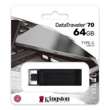 KINGSTON DT70 PENDRIVE 64GB USB Type-C 3.2 gen 1 Fekete