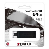 KINGSTON DT70 PENDRIVE 64GB USB Type-C 3.2 gen 1 Fekete