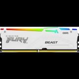 Kingston Fury Beast RGB DDR5 memória 6000MHz CL36 16GB AMD Expo fehér (KF560C36BWE2A-16)