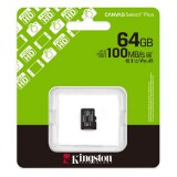 Kingston memóriakártya 64gb (microsdxc canvas select plus gen3 - class 10, uhs-1, u1, v10, a1) - adapter nélkül
