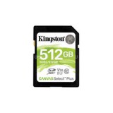 Kingston Memóriakártya SDXC 512GB Canvas Select Plus 100R C10 UHS-I U3 V30 (SDS2/512GB)