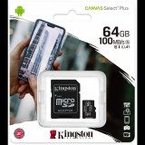 Kingston MicroSD 64GB Canvas Select Plus Class 10 + adapter (SDCS2/64GB) - Memóriakártya