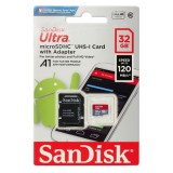 Kingston SanDisk Ultra UHS-I MicroSDHC 32GB CL10 memóriakártya + SD adapter