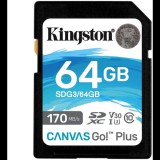 Kingston SDXC Canvas Go Plus 170R 64GB U3/V30 (SDG3/64GB) - Memóriakártya