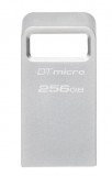 Kingston Technology DataTraveler Micro USB flash meghajtó 256 GB USB A típus 3.2 Gen 1 (3.1 Gen 1) Ezüst