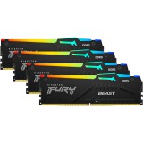 Kingston Technology FURY Beast RGB memóriamodul 128 GB 4 x 32 GB DDR5 (KF556C40BBAK4-128)