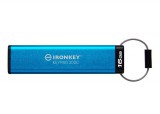 Kingston Technology IronKey Keypad 200 USB flash meghajtó 16 GB USB C-típus 3.2 Gen 1 (3.1 Gen 1) Kék