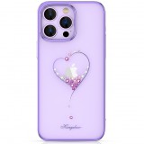 Kingxbar Wish sorozat tok iPhone 14 Pro Max díszített lila kristályok