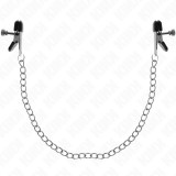 KINK NIPPLE GRIP Kink – ezüst lapos láncos mellbimbócsipesz 34 cm