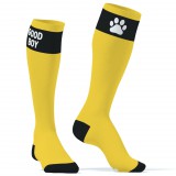 Kinky Puppy Socks Big Good Boy – sárga prémium térdzokni