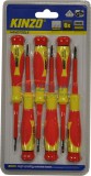 KINZO csavarhúzó készlet, 1000V-ig szigetelt, 6 részes