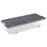 KIS W Box Underbed L átlátszó tárolódoboz, szürke fedéllel