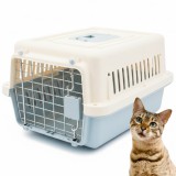 Kisállatszállító box kutyáknak és macskáknak, 48×32×30 cm, kék