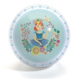 Kislány virágokkal gumilabda 22 cm - Miss Cherry Ball - Djeco