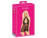 Kissable - nyakpántos, csipke babydoll (fekete)