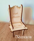 Kisszék köszönetajándék és ültetőkártya 2 az 1-ben