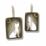 Kivágott cicás fülbevaló