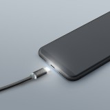 KL-Delight világító Lightning USB kábel Apple termékekhez 1m fekete
