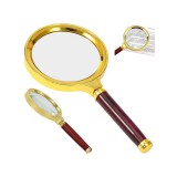 Klasszikus kezelésű nagyító 80mm arany üveg elegáns