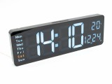 Kleiber LNC-50 Digitális óra, ébresztőóra funkcióval, távirányítóval - FEHÉR