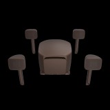 Klipsch Courtyard 4.1 kültéri hangfal rendszer, barna