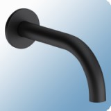 Kludi Bozz kádkifolyó süllyesztett (falsík alatti) csaptelephez, 160mm, matt fekete