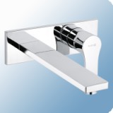 Kludi Zenta SL egykaros süllyesztett (falsík alatti) mosdó csaptelep falon kívüli része, egyrészes rozetta, 230mm