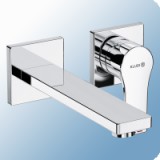 Kludi Zenta SL egykaros süllyesztett (falsík alatti) mosdó csaptelep falon kívüli része, kétrészes rozetta, 180mm