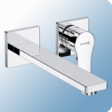 Kludi Zenta SL egykaros süllyesztett (falsík alatti) mosdó csaptelep falon kívüli része, kétrészes rozetta, 230mm