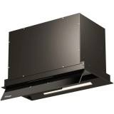 Kluge beépíthető fekete páraelszívó, 52cm, kihajtható fekete üvegpanel