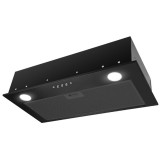Kluge beépíthető fekete páraelszívó, 60cm, 17cm magas
