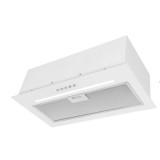 Kluge beépíthető fekete páraelszívó, 60cm, fehér üvegpanel