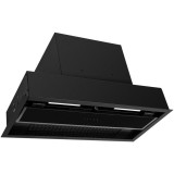 Kluge beépíthető fekete páraelszívó, 60cm, kihajtható fekete üvegpanel