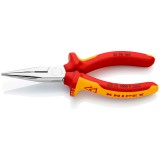 KNIPEX 25 06 160 Fél-kerek csőrű fogó vágóéllel (Rádiófogó) 160 x 53 x 17 mm