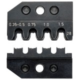 KNIPEX 97 49 28 Krimpelő profil Tyco Electronics által gyártott AMP Superseal 1.5 sorozatú® csatlakozókhoz 50 x 12 mm