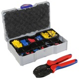 Knipex 97 90 21 krimpelő fogó Szerszámkészlet Kék, Vörös