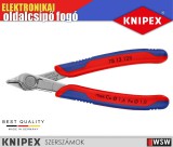 Knipex SUPER KNIPS elektronikai oldalcsípő fogó huzaltartóval 125 mm - szerszám