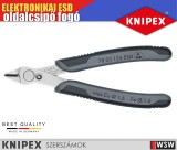Knipex SUPER KNIPS ESD elektronikai oldalcsípő fogó 125 mm - szerszám