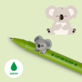 Koala figurás, zselés toll zöld tintával (LEGAMI - LOVELY FRIENDS, 0,5 mm, cserélhető figura)