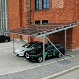Kocsibeálló integrált napelemes rendszerrel, lítium akkumulátor 20 kWh + napelem inverter 8 kW + 15 napelem (V-TAC)