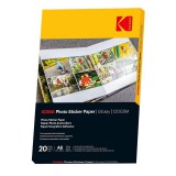Kodak Kodak fotópapír ragasztható matrica A4 21x29,7cm fényes 120g KO-3510645