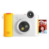 Kodak Smile+ instant fényképezőgép, mobilnyomtató, Zink 2x3", fehér-sárga (KO-RODSMPCAMW)