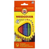 Koh-I-Noor Triocolor háromszögletű 12 db-os színesceruza készlet